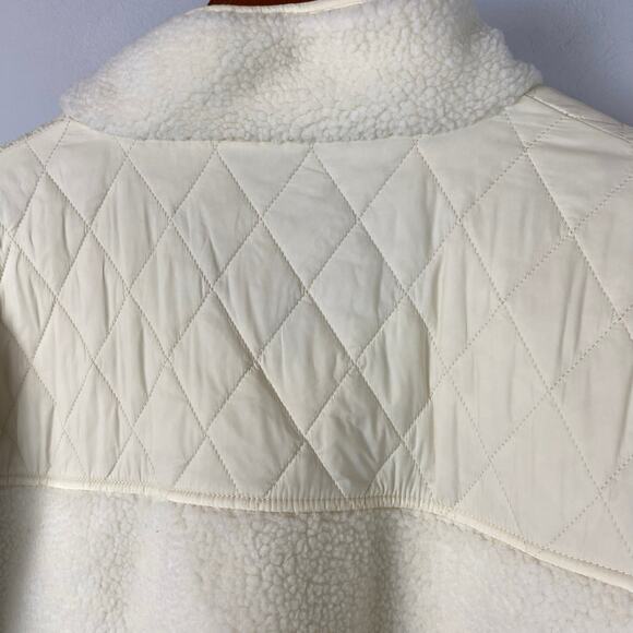 Barbour Cream Aspen Fleece Jacket 2X Plus Size Button NEW - Picture 7 of 9